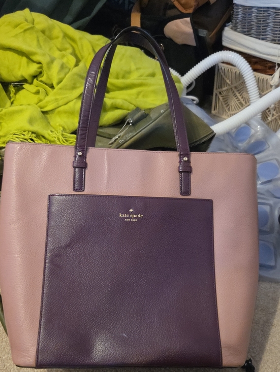 kate spade Handbags - kate spade Two-Tone Pink and Purple Leather Tote
